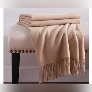 Charter club 100% Cashmere Throw, 50" x 60" . Sesame Seed color .R14